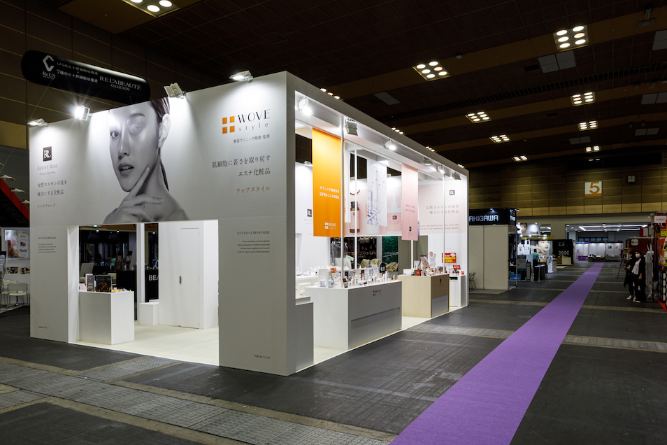ビューティーワールドジャパン2020の展示会ブースデザイン装飾