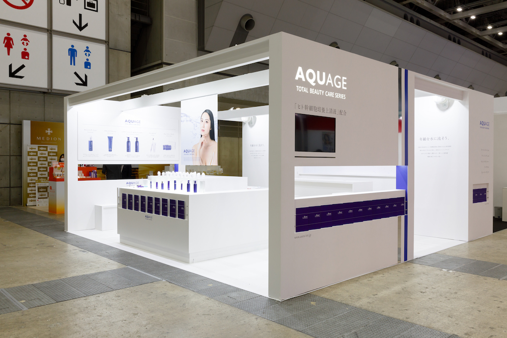 国際化粧品展東京の展示会ブースデザイン装飾